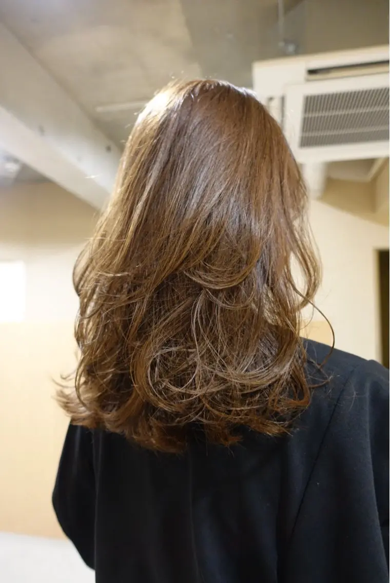 ミディアム カット ヘアカラー 中村穂風/レイヤー /ショート/パーマのヘアスタイル