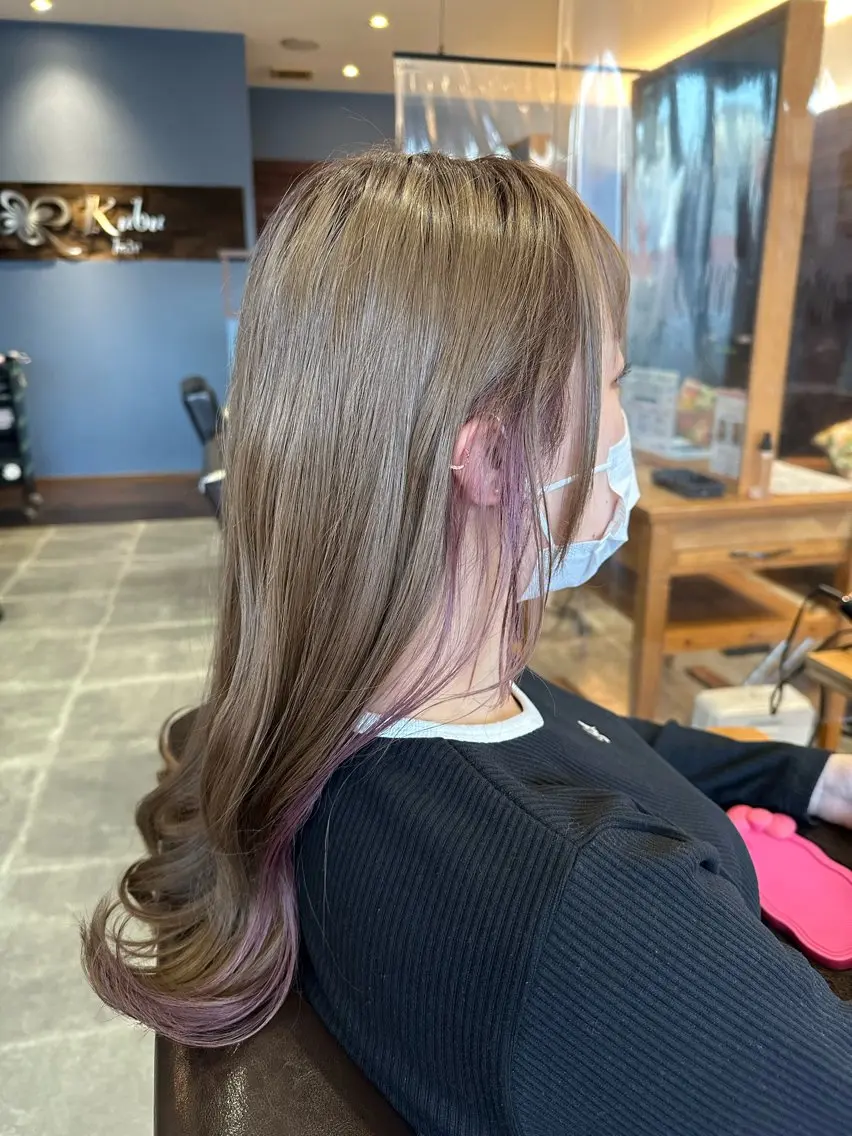ロング カット ヘアカラー 🎀Kubu🍀 Natsumu🎀のヘアスタイル