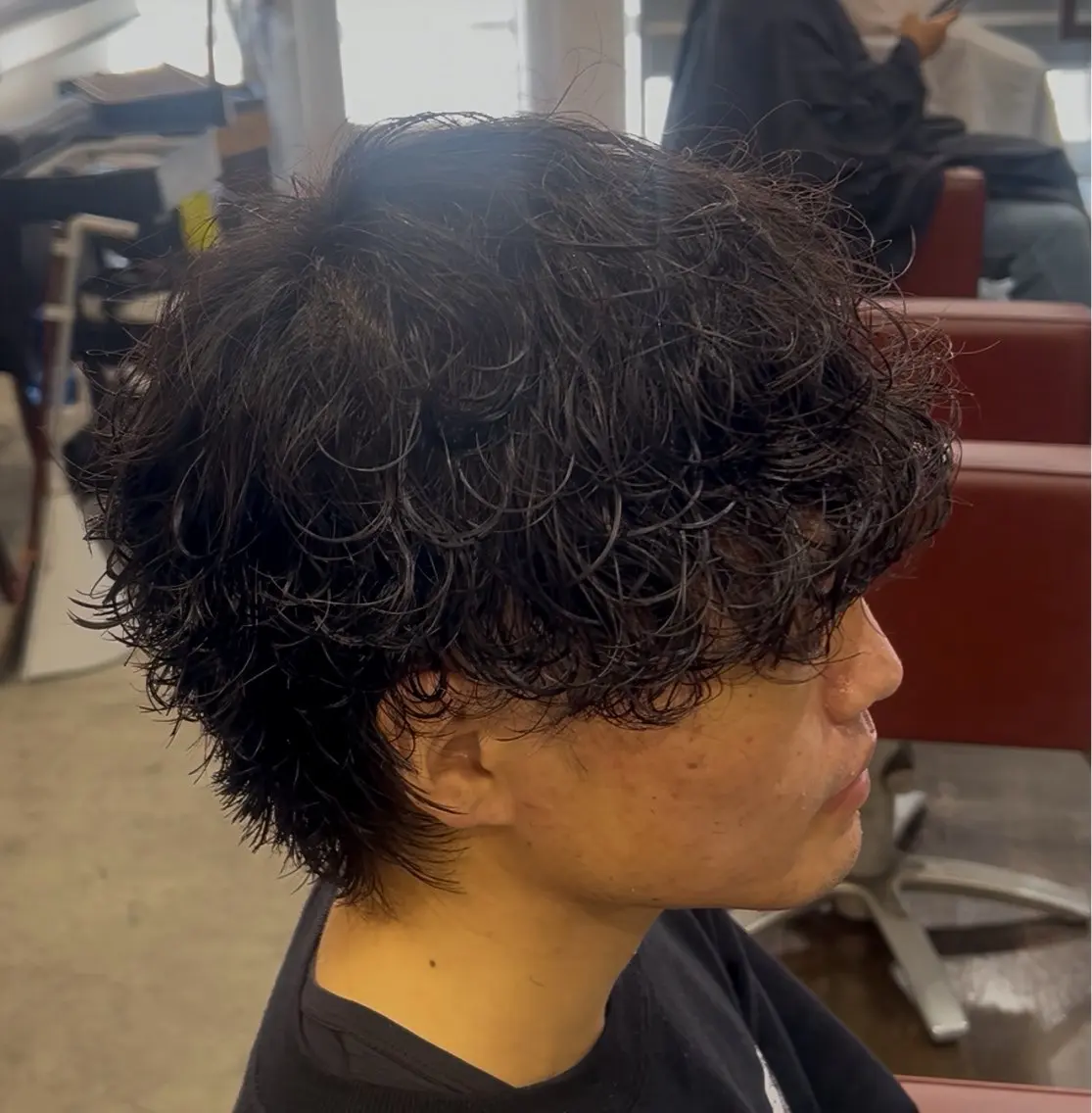 ショート メンズ 波巻きパーマ 【横浜メンズ特化】 💥りょうま💥のヘアスタイル