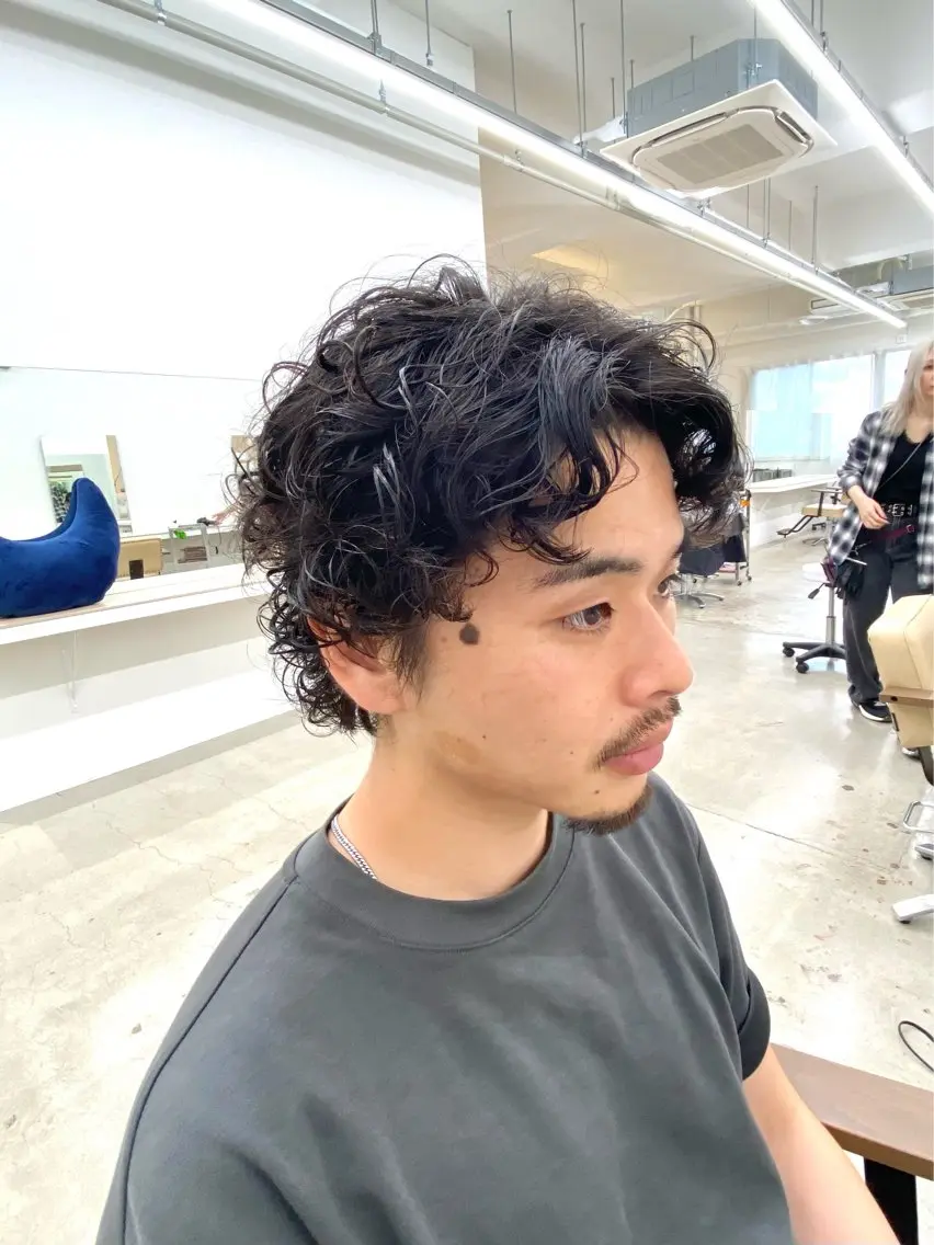 ミディアム パーマ カット パーマ BOB🌟ハイトーン /ブリーチ/TAKUのヘアスタイル