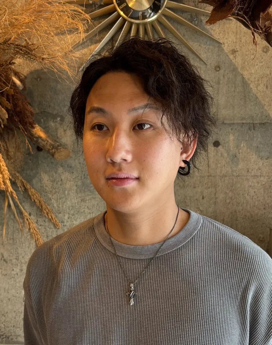 ミディアム ミディアムパーマ ツイストパーマ カット パーマ ヘッドスパ I'sm KOUSAKUのヘアスタイル