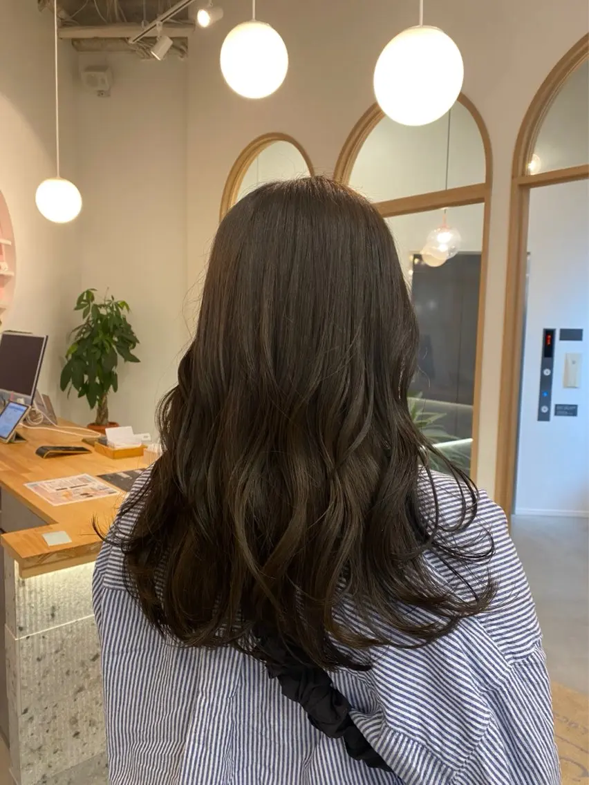 ロング カット ヘアカラー トリートメント sanae /透明感カラーのヘアスタイル