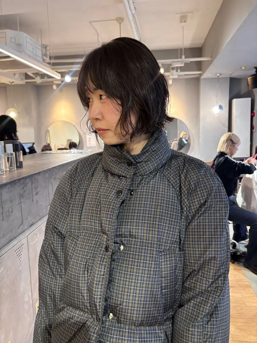 ショート ボブ カット パーマ 山本 千尋のヘアスタイル