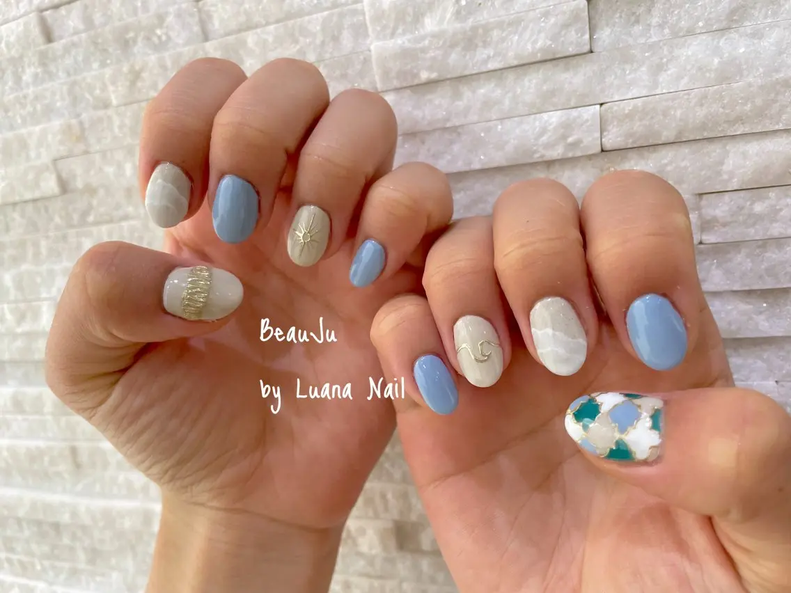 ネイル ミラーネイル ハンドネイル BeauJu by Luana Nailのネイルデザイン