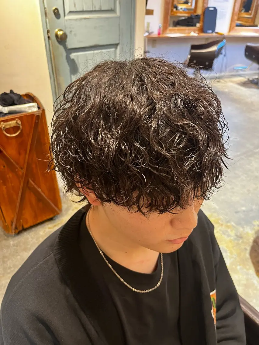 パーマ メンズ カット パーマ トリートメント ヘアセット メンズパーマ特化 店長望月謙二郎のヘアスタイル