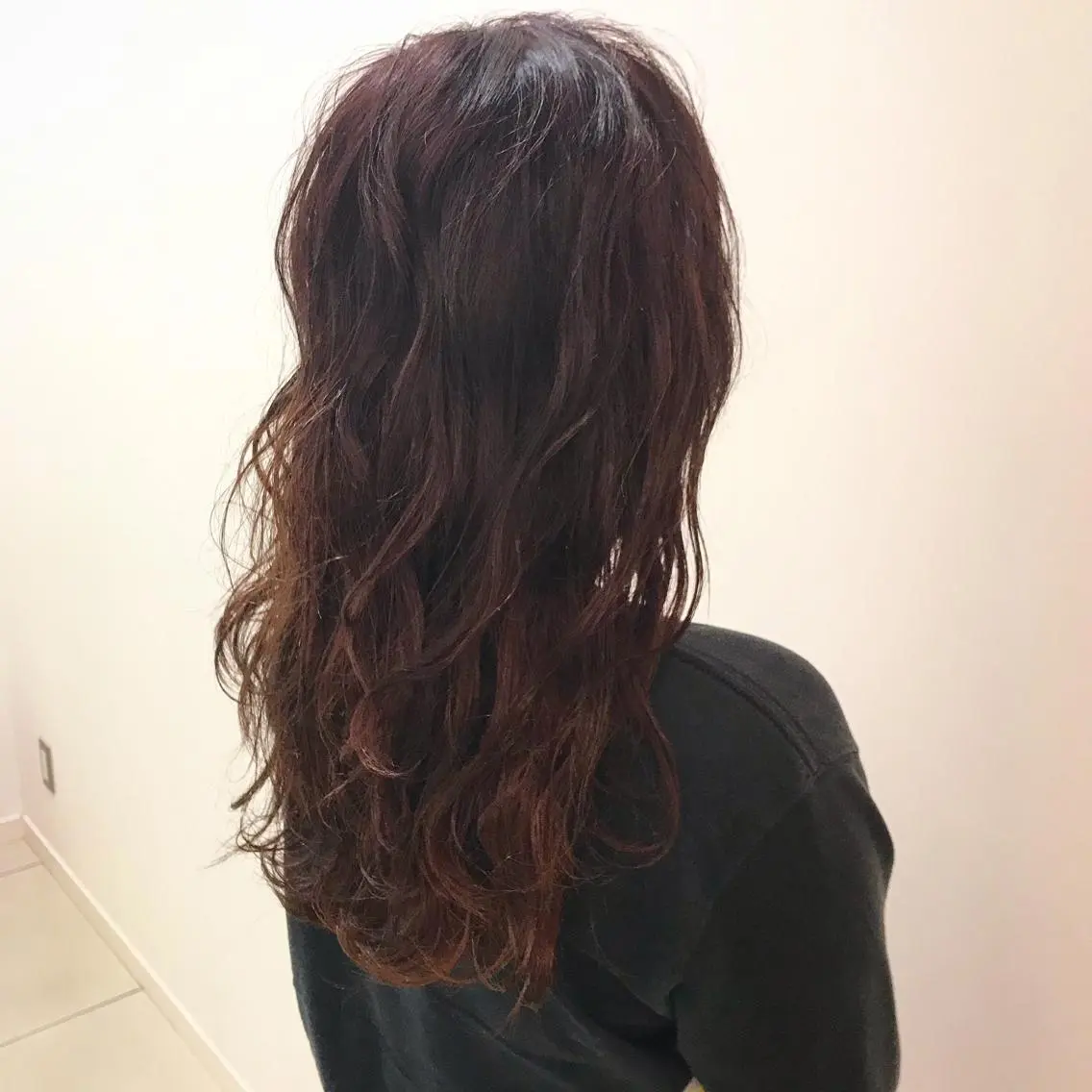 セミロング カラー ヘアアレンジ レッドカラー 店長 大方康暉のヘアスタイル