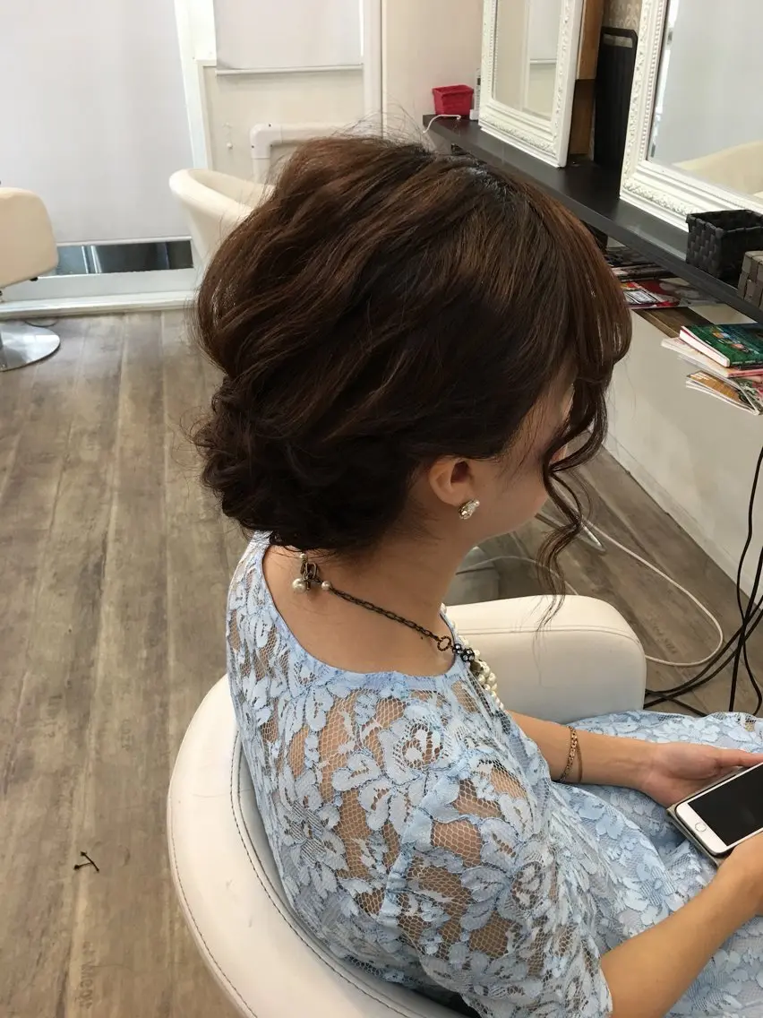 ヘアアレンジ ヘアセット 🌈髪質改善🌈 過去の1艶サラ体験✨のヘアスタイル