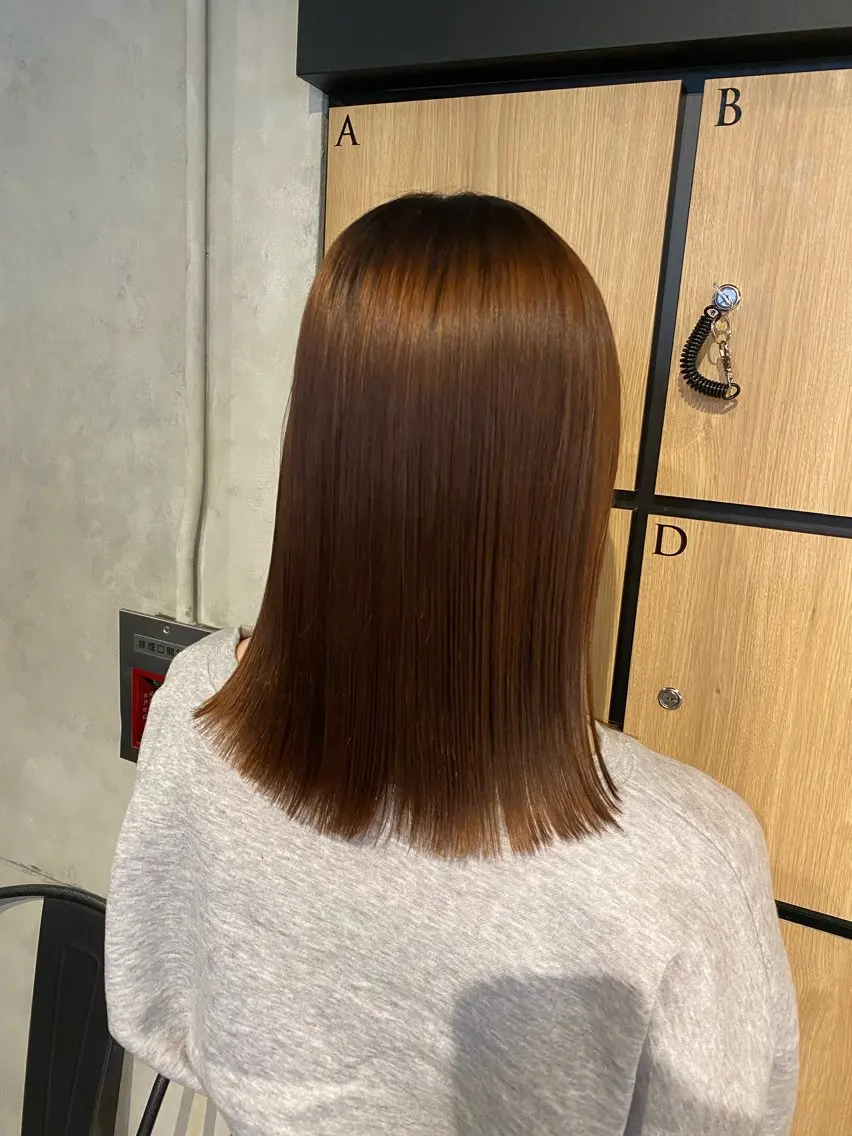 ミディアム 縮毛矯正 髪質改善サロン 梅田/ヨナミネのヘアスタイル