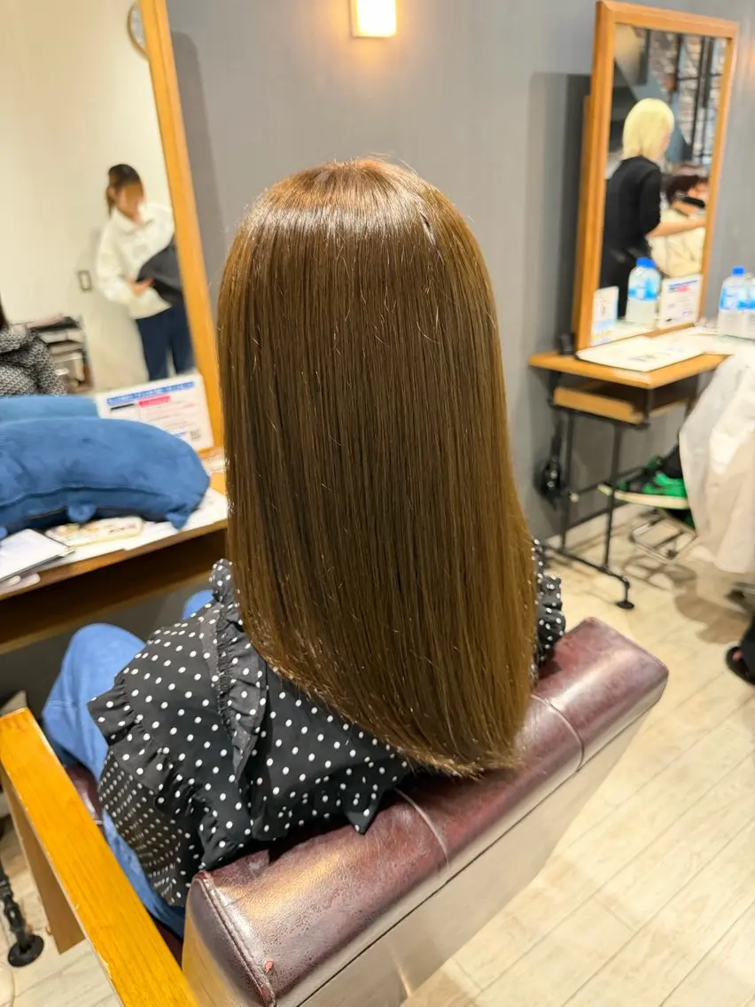 ミディアム ヘアカラー トリートメント ayumi / 郡山/暖色カラーのヘアスタイル