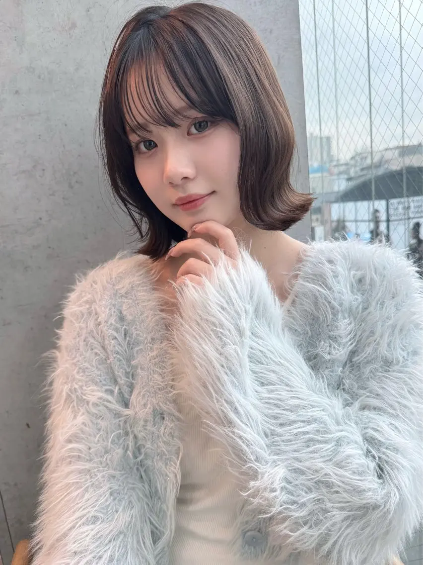 🌈前髪縮毛矯正＋小顔顔まわり前髪カット＋カラー＋トリートメントの写真