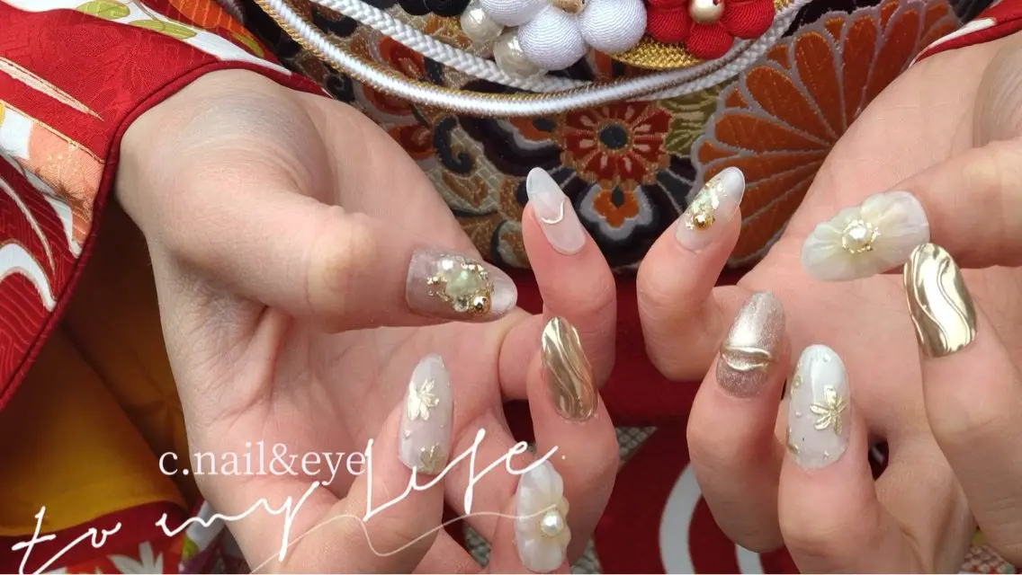 ネイル 成人式 C.Nail &Eyeのネイルデザイン