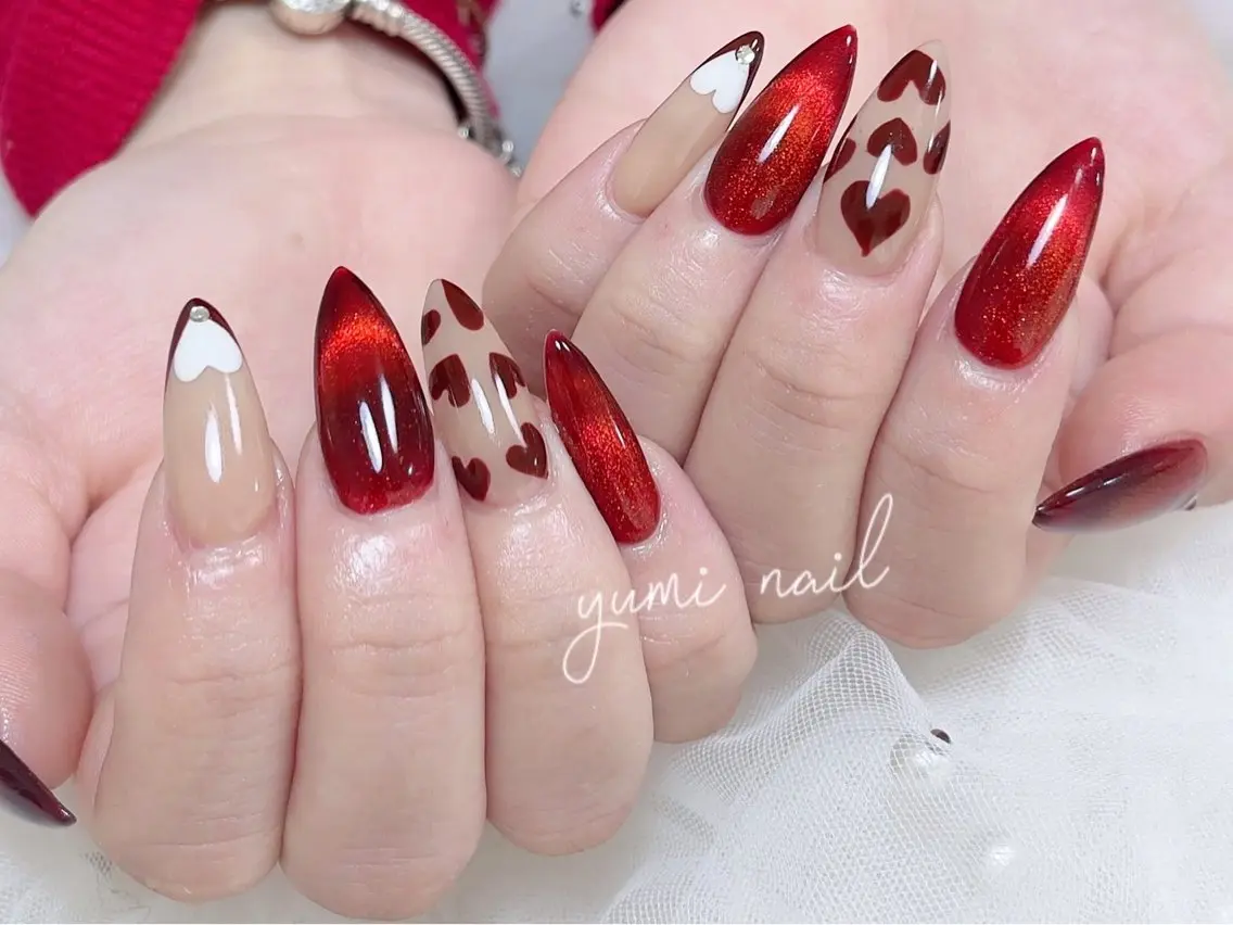 ネイル ハンドネイル 𝐲𝐮𝐦𝐢🎀 長さ出しデザイン専門のネイルデザイン