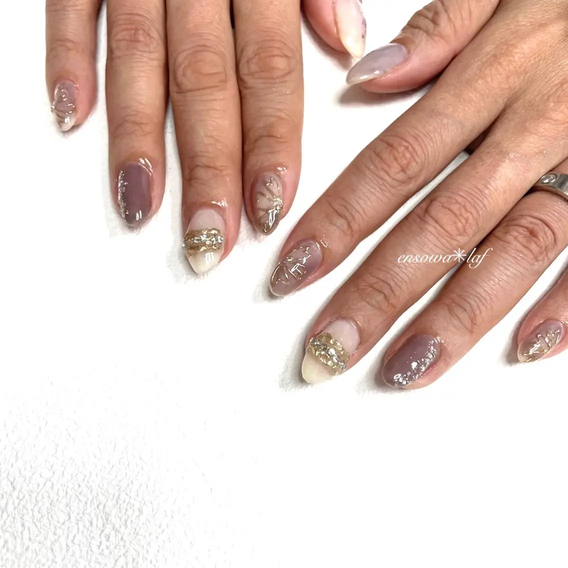 ネイル アートネイル ジェルネイル メンズネイル ニュアンスネイル ワンカラーネイル ensowa✱laf NAILのネイルデザイン
