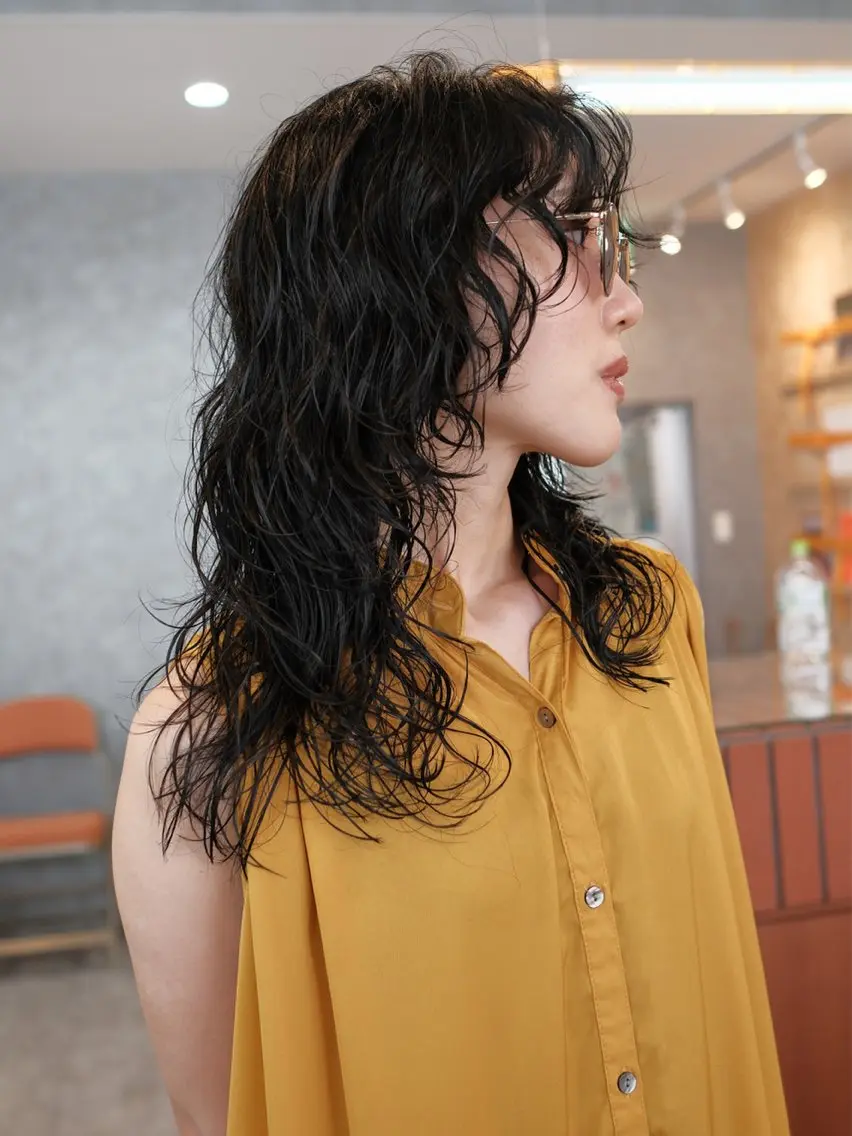 【ロングパーマ限定】レイヤーカット×パーマ✂️¥5,500（スタイリスト担当）の写真