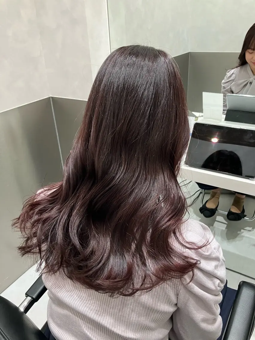 ロング カラー カット ヘアカラー トリートメント 💖ブリーチなし透明 感💖ASAHIのヘアスタイル