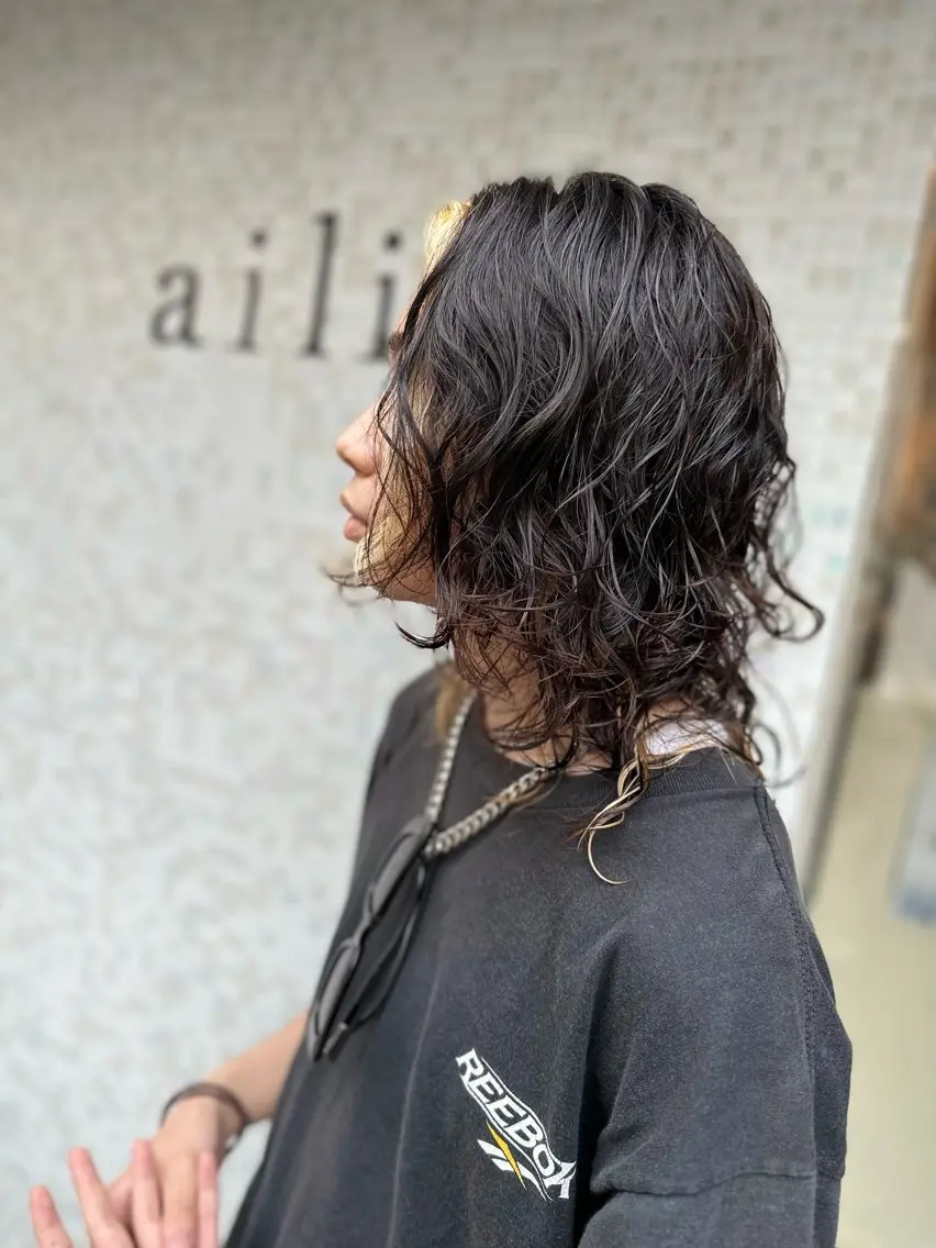 👑メンズ💇👑似合わせカット+パーマ+頭皮トリートメントの写真