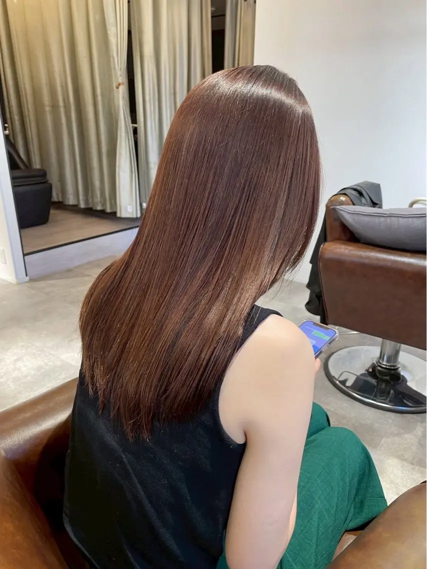 ロング カラー ヘアカラー 髪質改善 ANs. りこのヘアスタイル