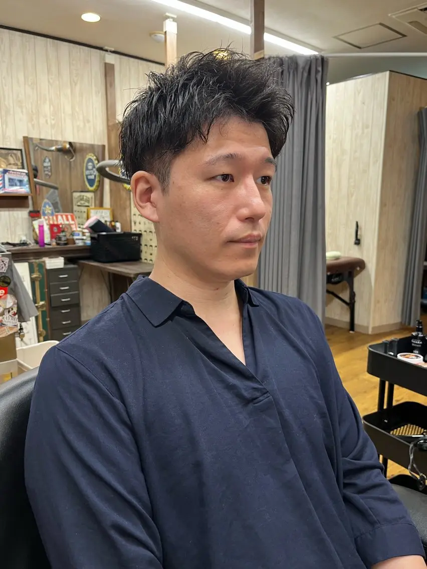 ショート メンズ 飯島 悠輝のヘアスタイル