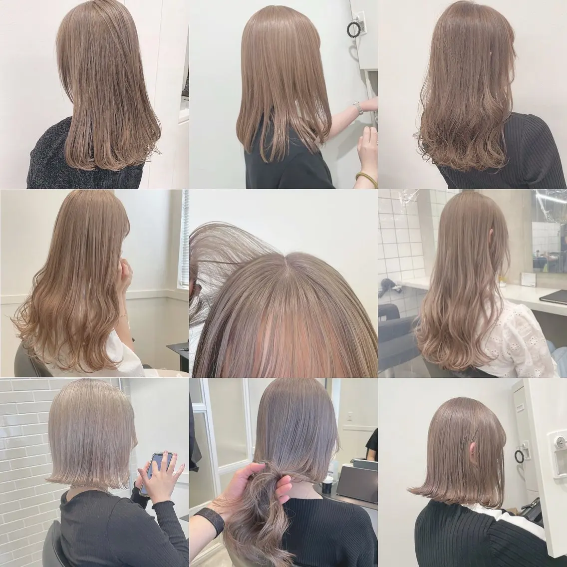 ミディアム カラー ヘアアレンジ ベージュカラー ブリーチ ミルクティーベージュ 美髪矯正/透明感カラ ー🫧YUUKI🫧のヘアスタイル