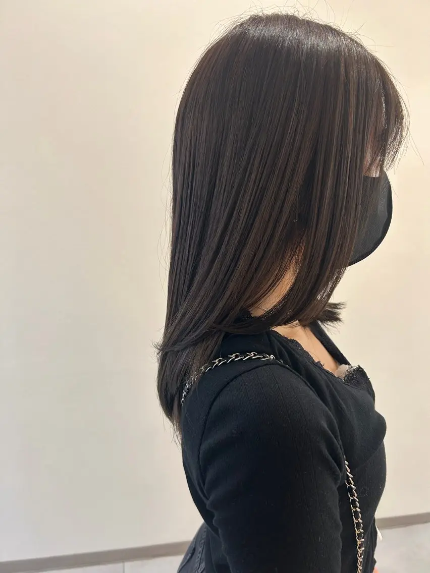 ミディアム カット ヘアカラー トリートメント ａｉｋａ🐩 /艶カラー/レイヤーのヘアスタイル