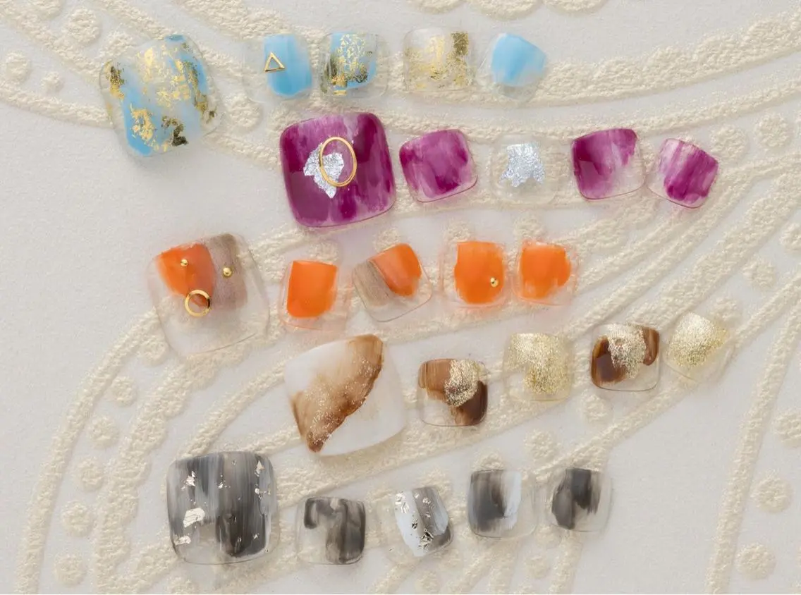 ★新規★【初回ソフトジェルオフ代無料】フット ナチュラルコース💖フットのデザイン有のコースです🌈足元からお洒落に💙の写真