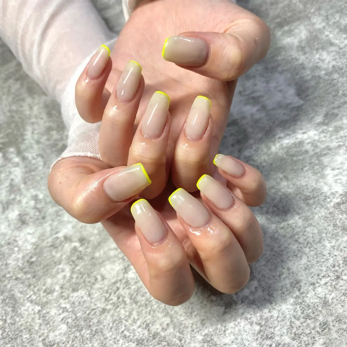 ネイル フレンチネイル 黄色 ハンドネイル ★Rinail... .のネイルデザイン