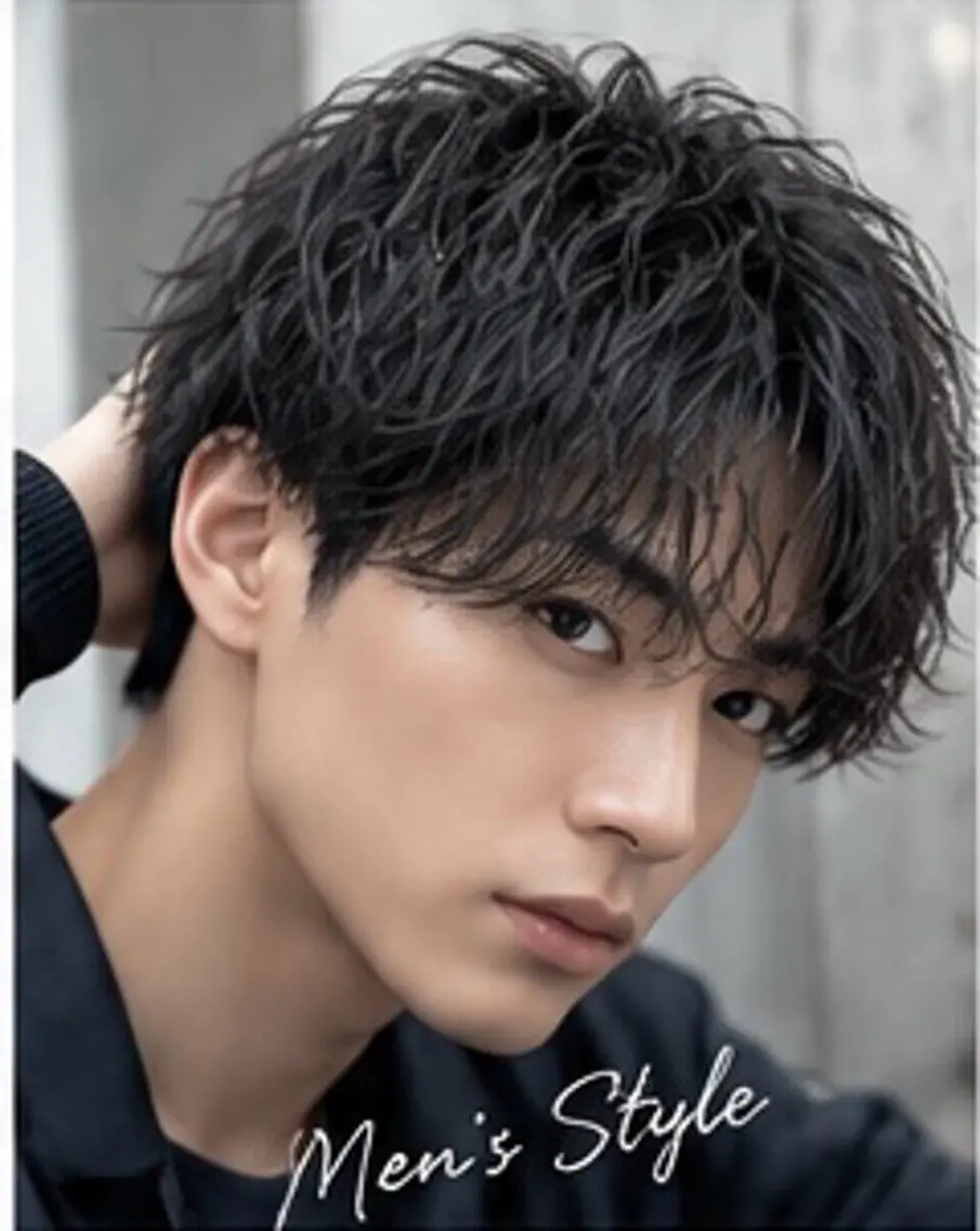 ショート パーマ メンズ 瀬尾 海也のヘアスタイル