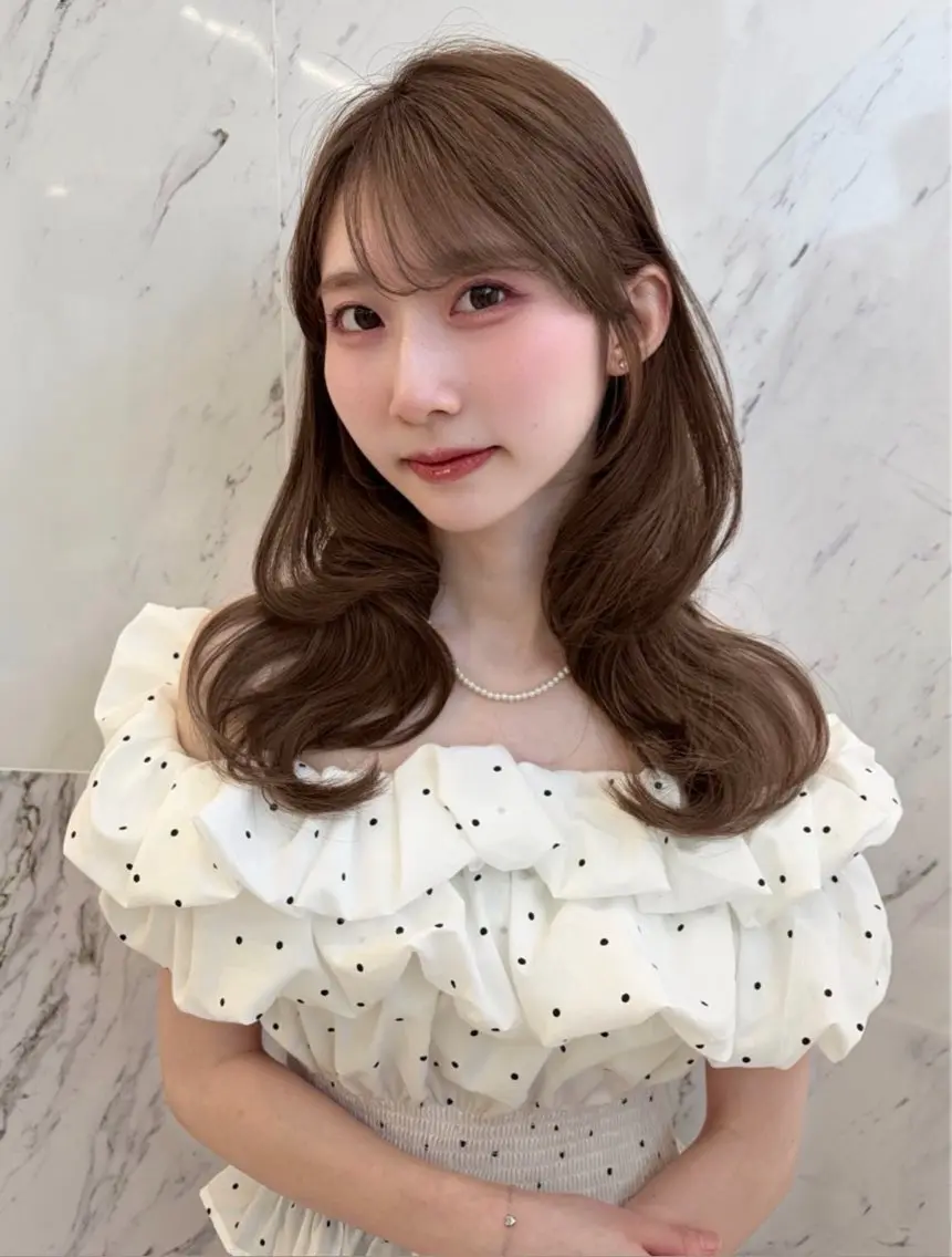 セミロング カラー ヘアカラー ParveMix ♡白神みやびのヘアスタイル