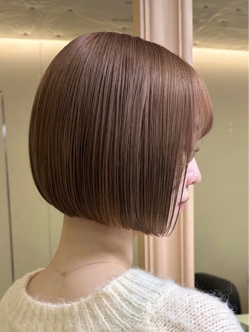 ショート カット ヘアカラー トリートメント ボブ/ぱつっとボブ/ 谷口 海星のヘアスタイル