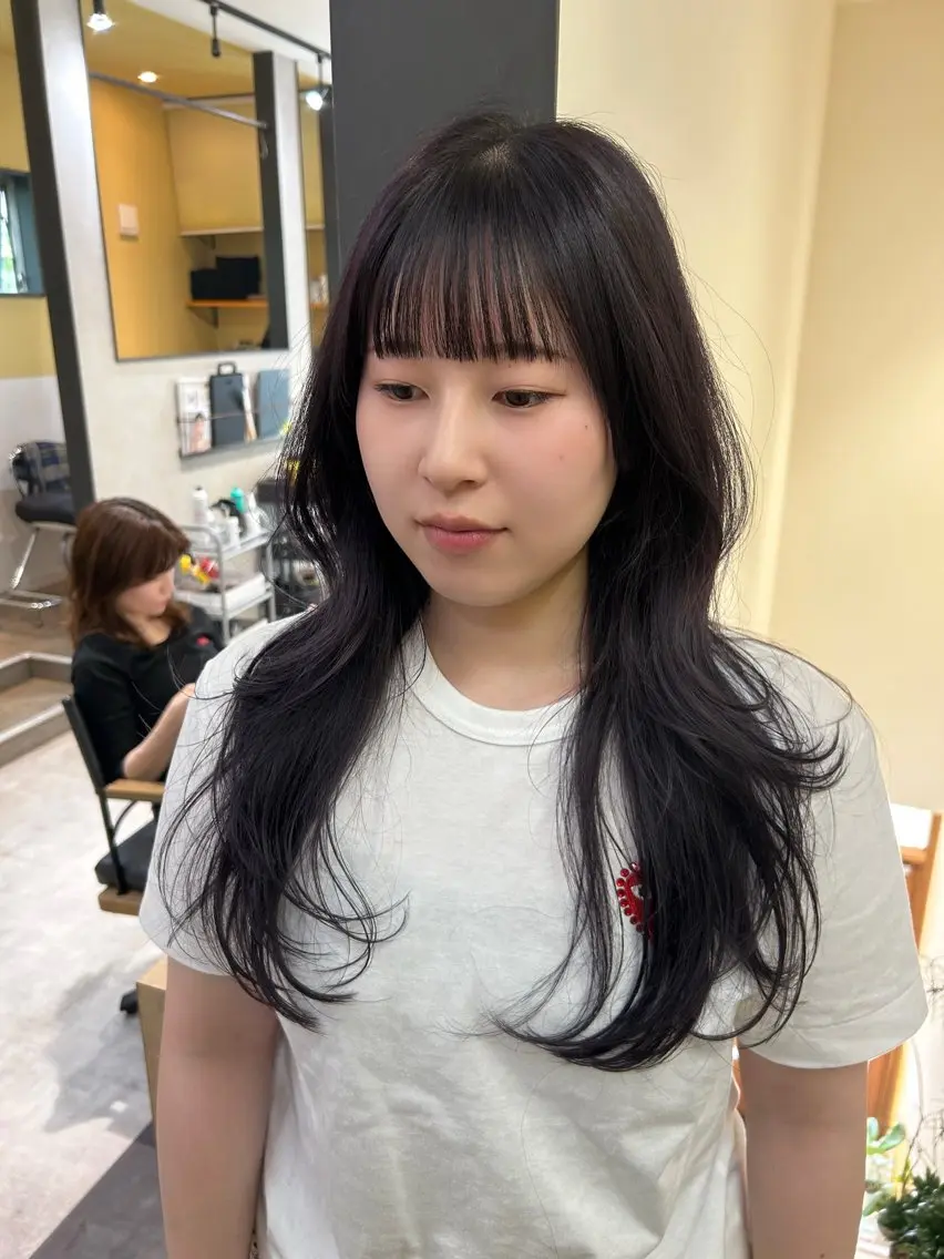 ロング カラー 韓国風ヘア レイヤーカット カット ヘアカラー トリートメント hubhair レイヤー/透明感のヘアスタイル