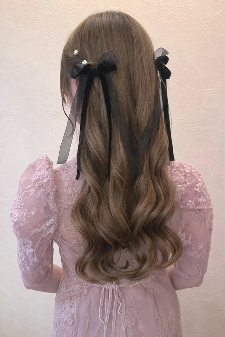 ロング ヘアアレンジ ヘアセット 髪質改善・艶髪カラー 🌷miku🌷のヘアスタイル