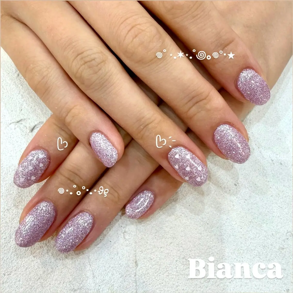 ネイル キラキラネイル Bianca✮* 阿佐ヶ谷✮*RIOのネイルデザイン