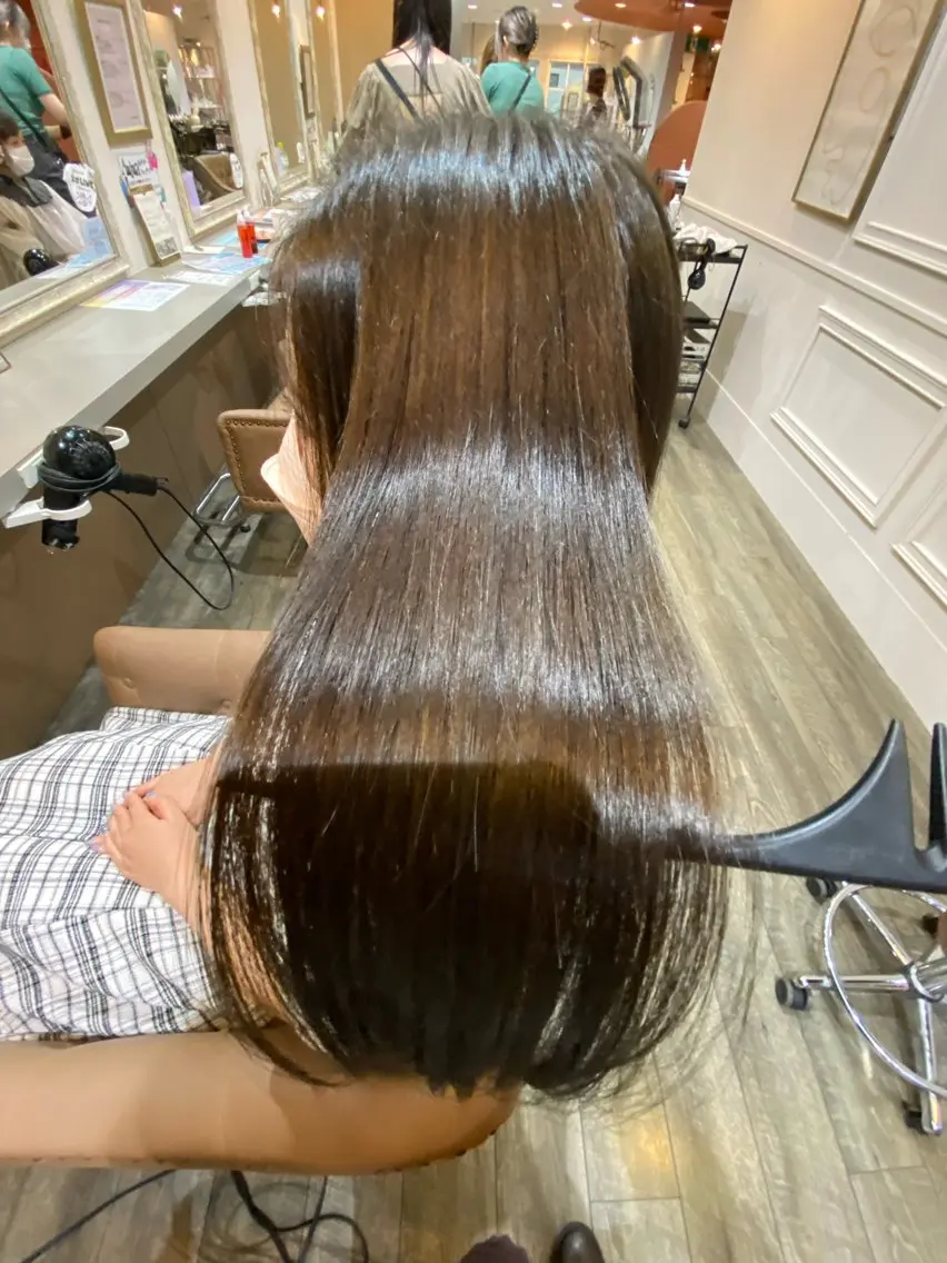 ロング 縮毛矯正 原田 英治のヘアスタイル
