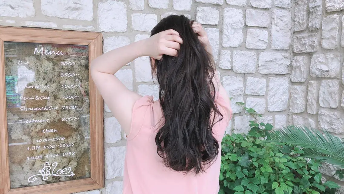 ロング カラー パーマ ヘアアレンジ メンズ キッズ ネイル マツエク・マツパ ブルーカラー ブルージュ ロング ブルー ロングネイル カット トリートメント 髪質改善/透明感 OAK兵庫のヘアスタイル