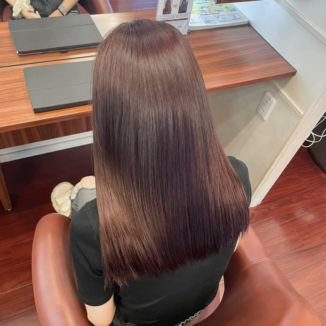 ロング ピンクブラウン ヘアカラー 🍓スダユキナ🍓 髪質改善水素カラーのヘアスタイル