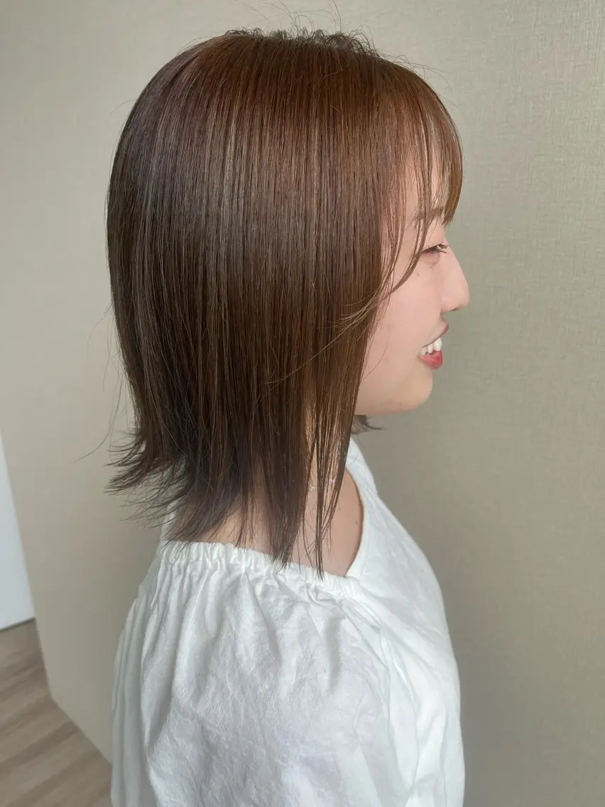 ミディアム ナチュラル*艶* 蒲生四丁目*山保美月のヘアスタイル