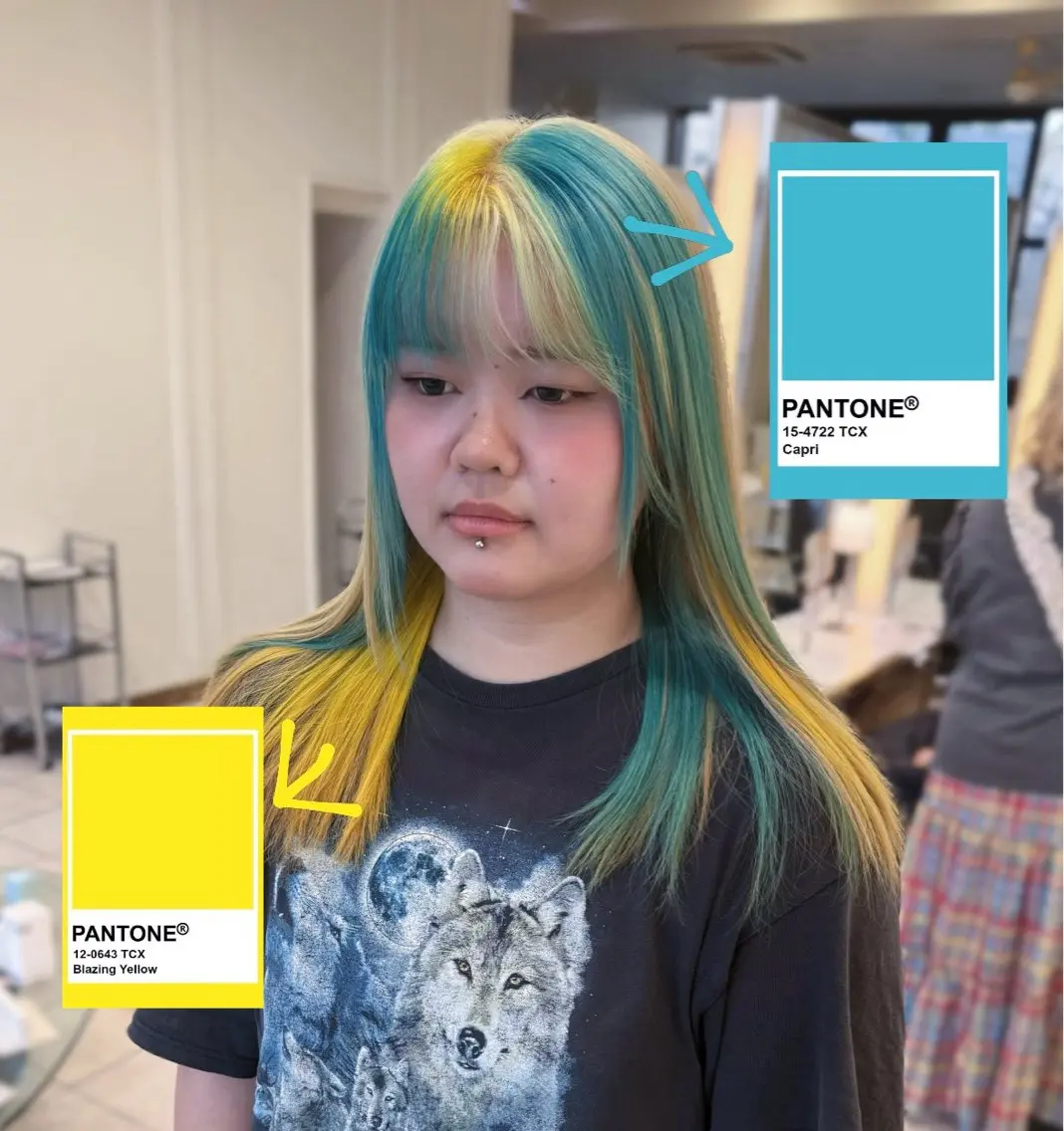 ロング カラー ヘアカラー 🦋ブリーチなしダブ ルカラー🌈MEGUのヘアスタイル