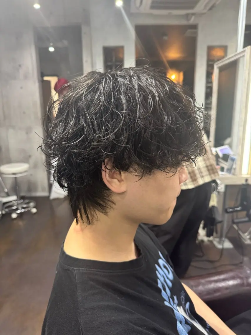 ミディアム パーマ メンズ ミディアムパーマ メンズパーマ カット パーマ 🌀メンズパーマ特化 masato🌀のヘアスタイル