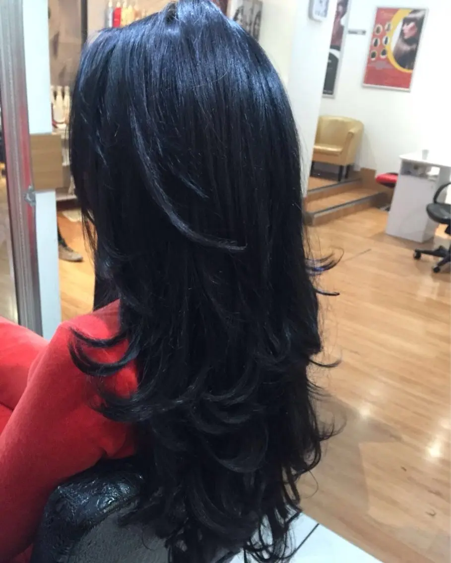 ロング カラー ブリーチ ブルーカラー ブリーチなしカラー ヘアカラー 暖色系カラー モデル募集中/souのヘアスタイル