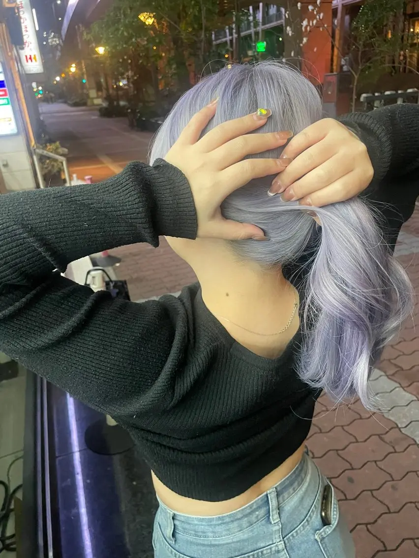 セミロング ヘアカラー mimiiy fukaのヘアスタイル