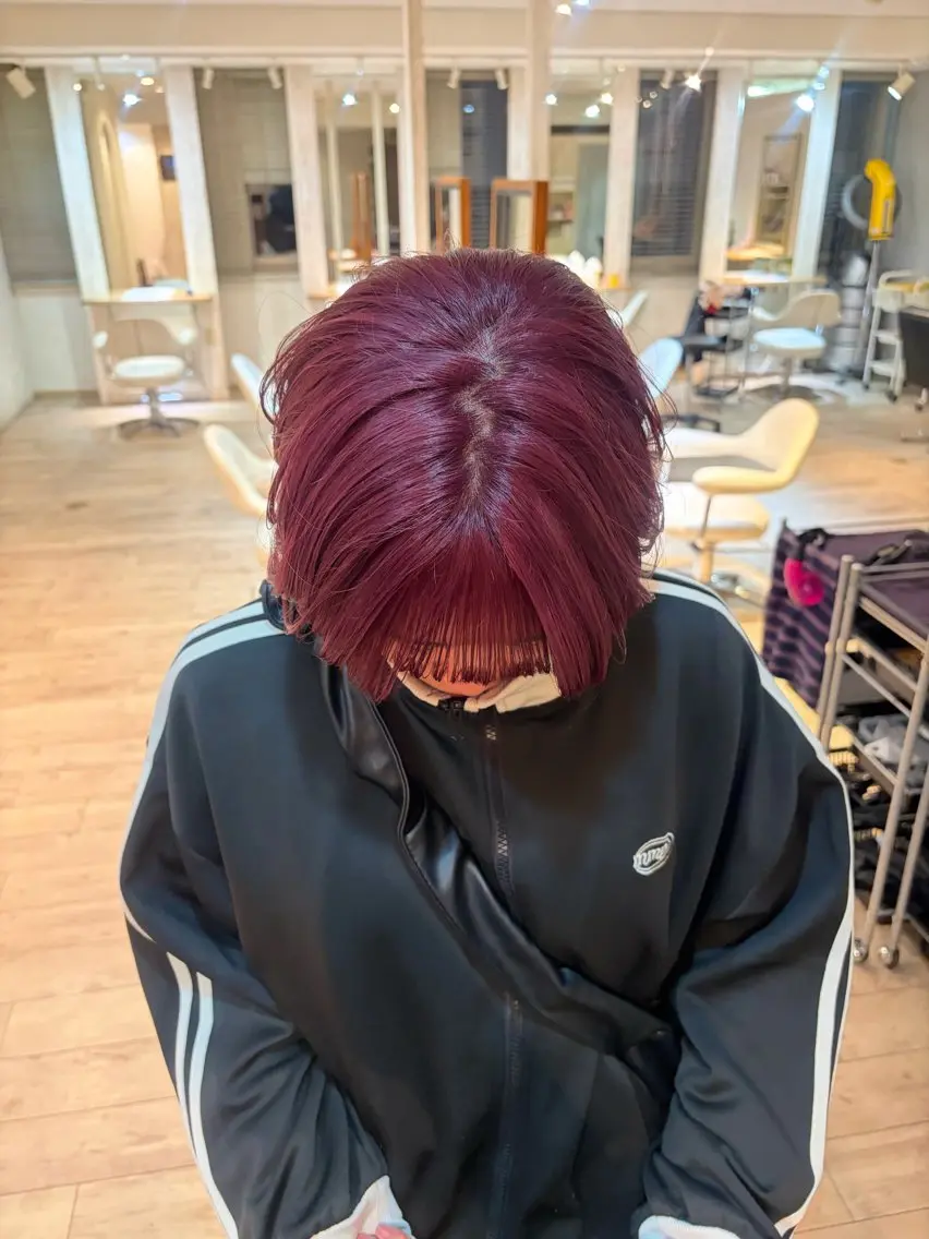 ショート カラー ヘアカラー トリートメント cie ヒナタのヘアスタイル