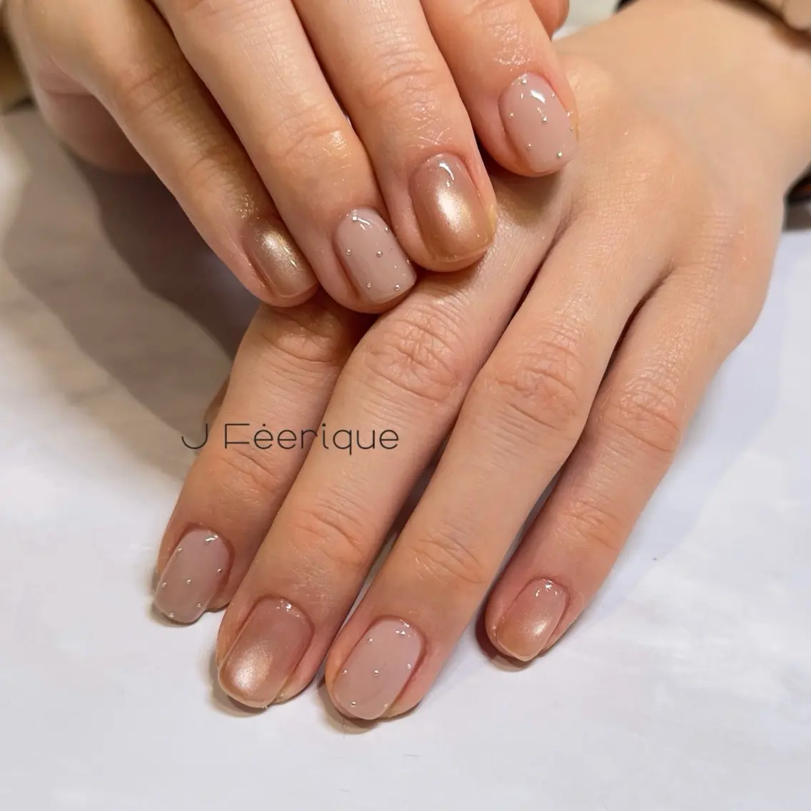 ネイル シンプルネイル ハンドネイル ハンドケア J Feerique ネイル/南森町のネイルデザイン