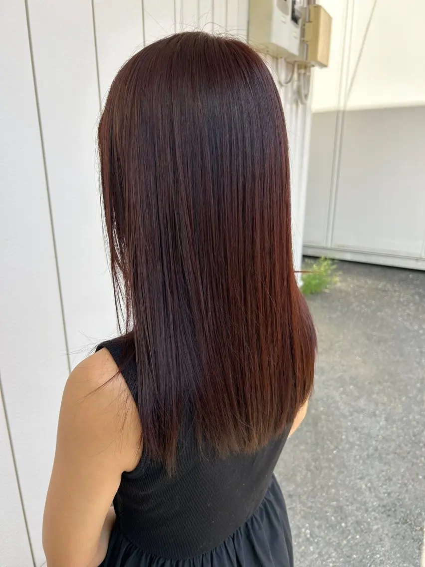 ロング カット ヘアカラー トリートメント ✨縮毛矯正✨艶髪✨️ 髪質改善✨鴻巣✨️のヘアスタイル