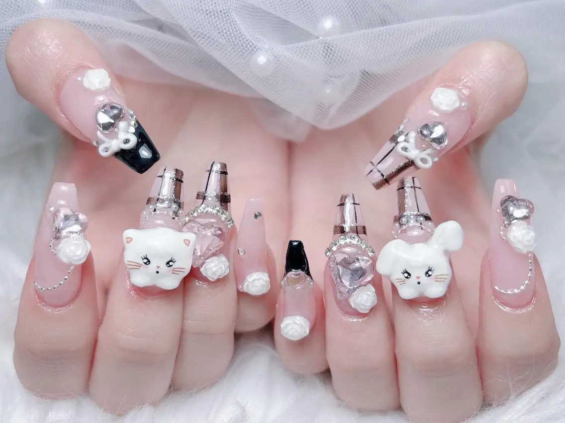 ネイル 長さ出し 韓国ネイル スカルプネイル ワンホンネイル ハンドネイル ハンドケア Yuki🌸 nailのネイルデザイン