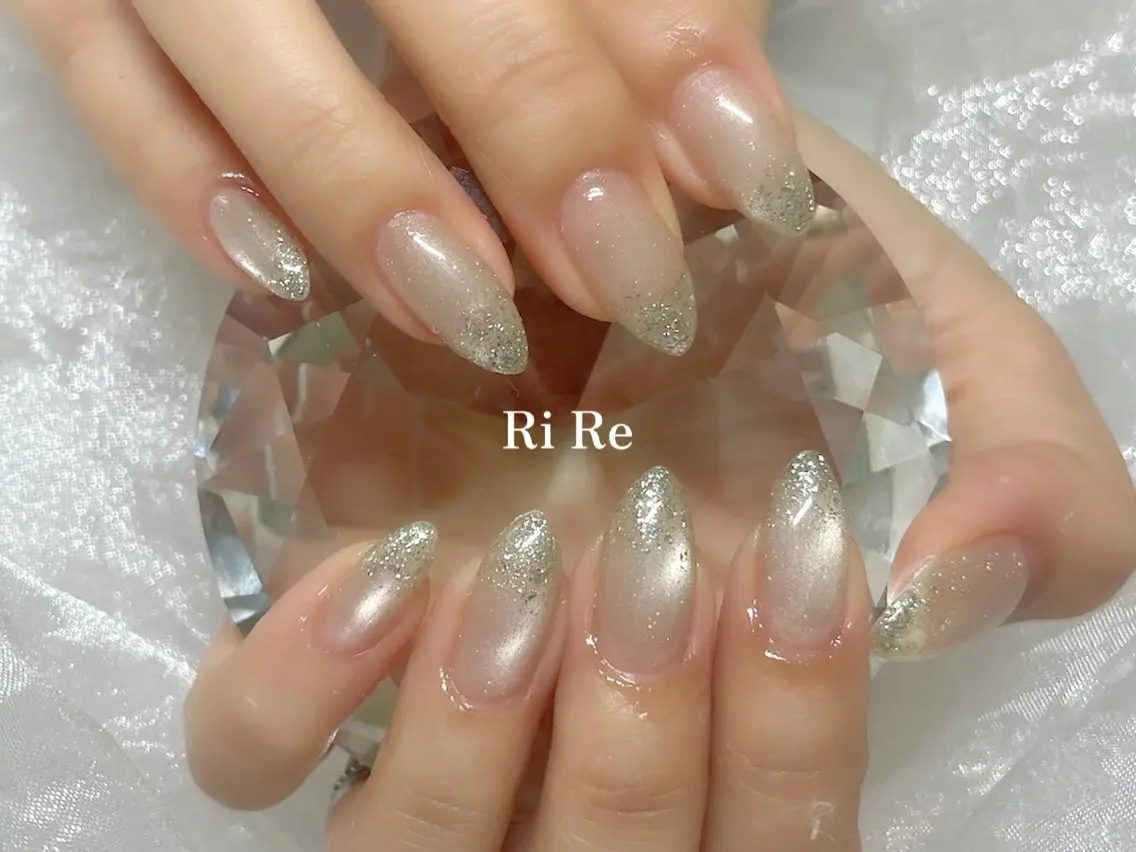 ネイル フラッシュネイル ラメ(グリッター) マグネットネイル Nailsalon RiRe♡Reikaのネイルデザイン
