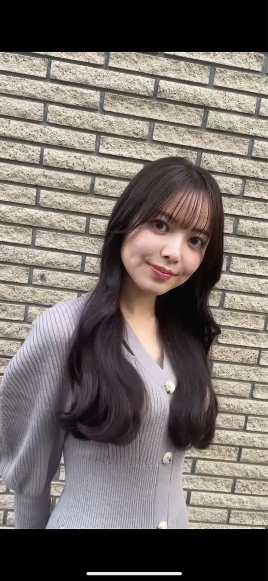 ロング カラー シースルーバング サイドバング カット ヘアカラー トリートメント ご新規様限定 透明感カラーKANAのヘアスタイル