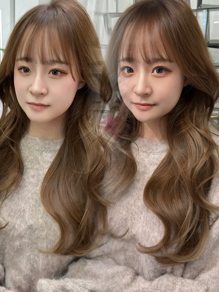 ロング カラー パーマ ko kiのヘアスタイル