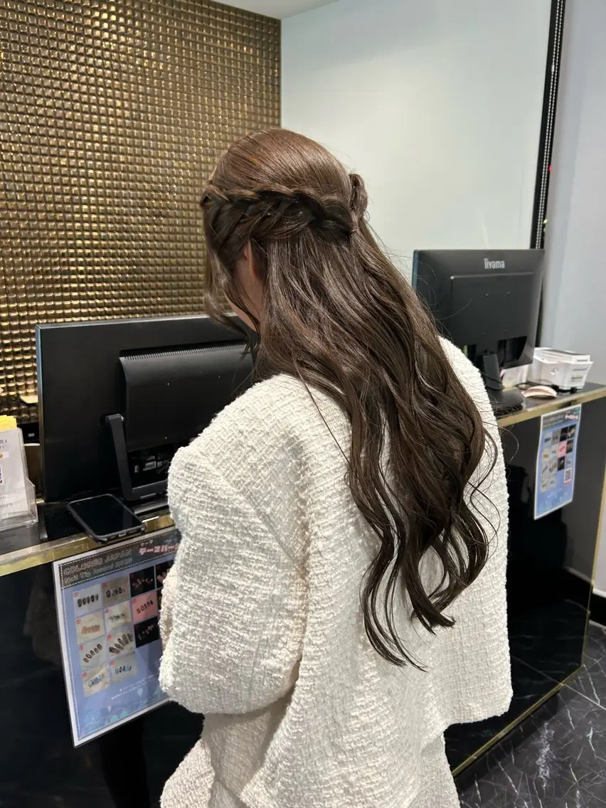 ロング カラー ヘアアレンジ トリートメント カット ヘアカラー トリートメント ishizuka toaのヘアスタイル