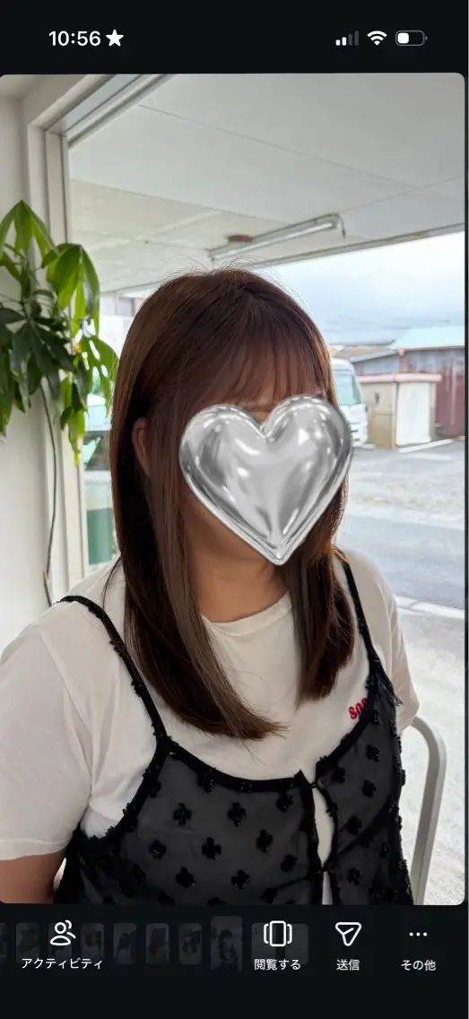 ミディアム カラー インナーカラー 浅尾 友菜のヘアスタイル
