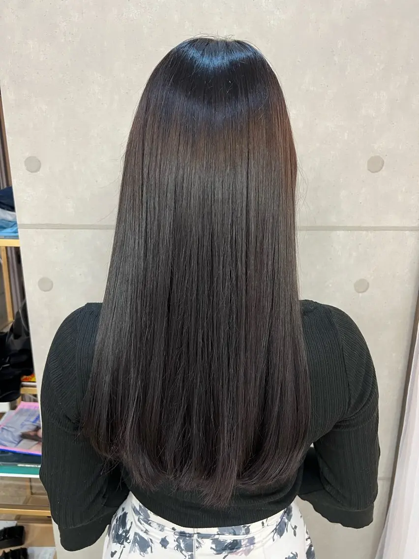 ロング カラー パーマ 髪質改善 ストレートパーマ 艶髪専門美容師🏄 kazuレスlessのヘアスタイル